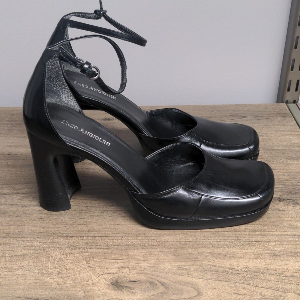 Y2k square toe heels from Enzo Angiolini